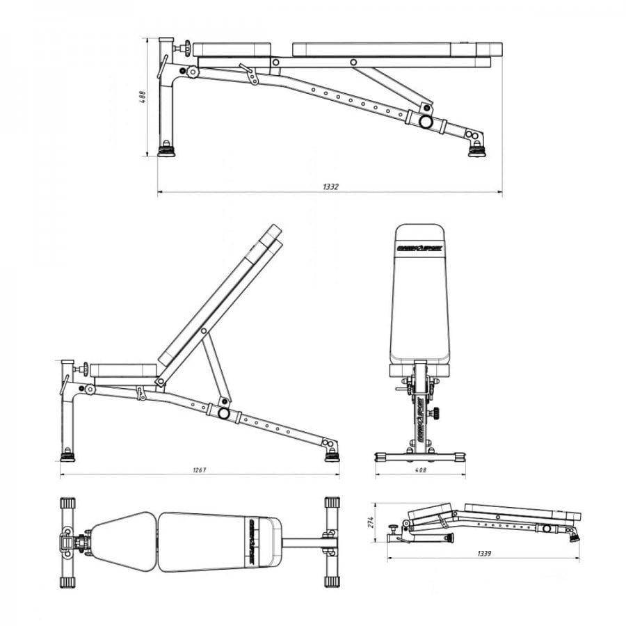 dimensions du banc incliné