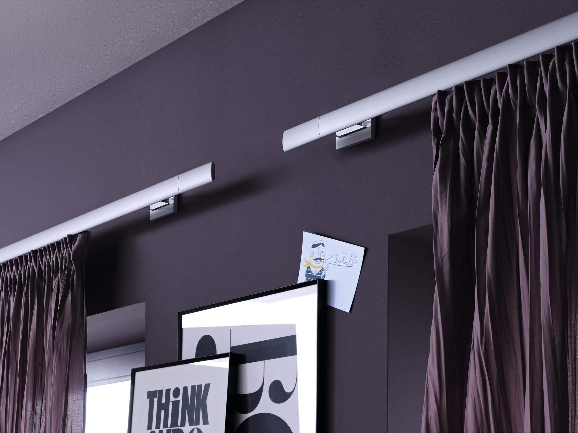 wall eaves for curtains photo