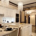 large neoclassical kitchen set