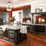 dark neoclassical kitchen set