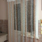 filament curtains for kitchen decor photo