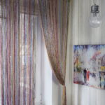 filament curtains for kitchen design