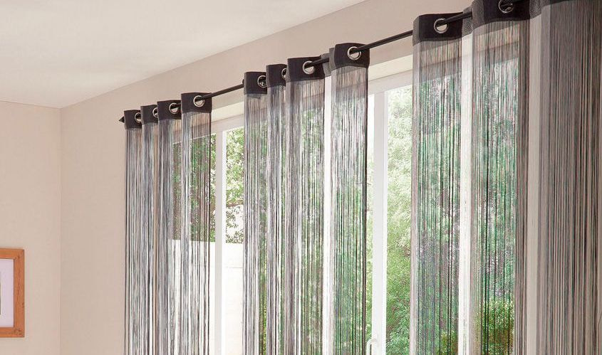 filament curtains for kitchen decor ideas