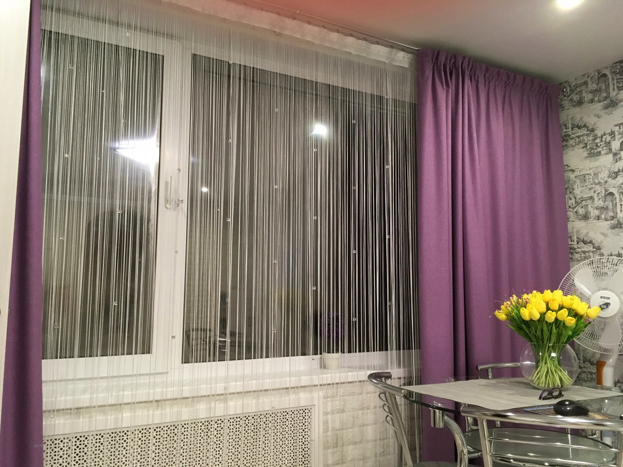 filament curtains for the kitchen design