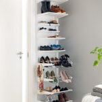 shoe rack in the hallway