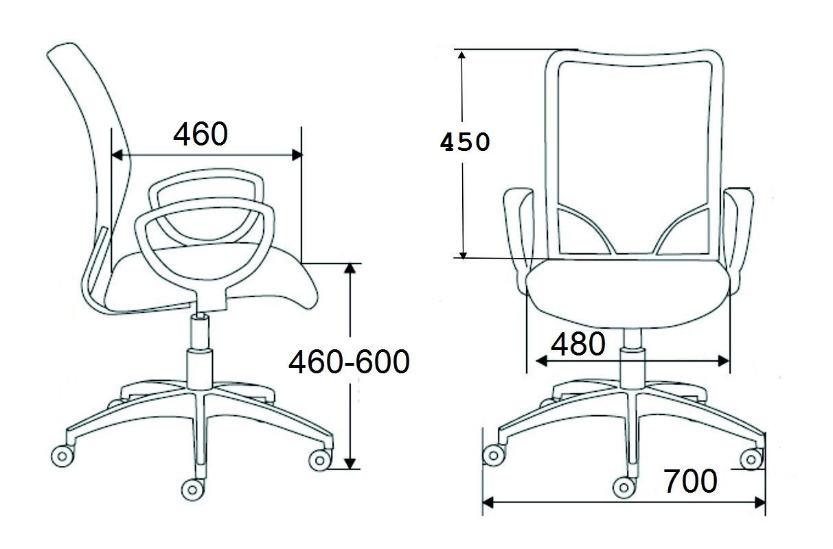 office chair dimensions