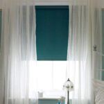 blinds and tulle turquoise