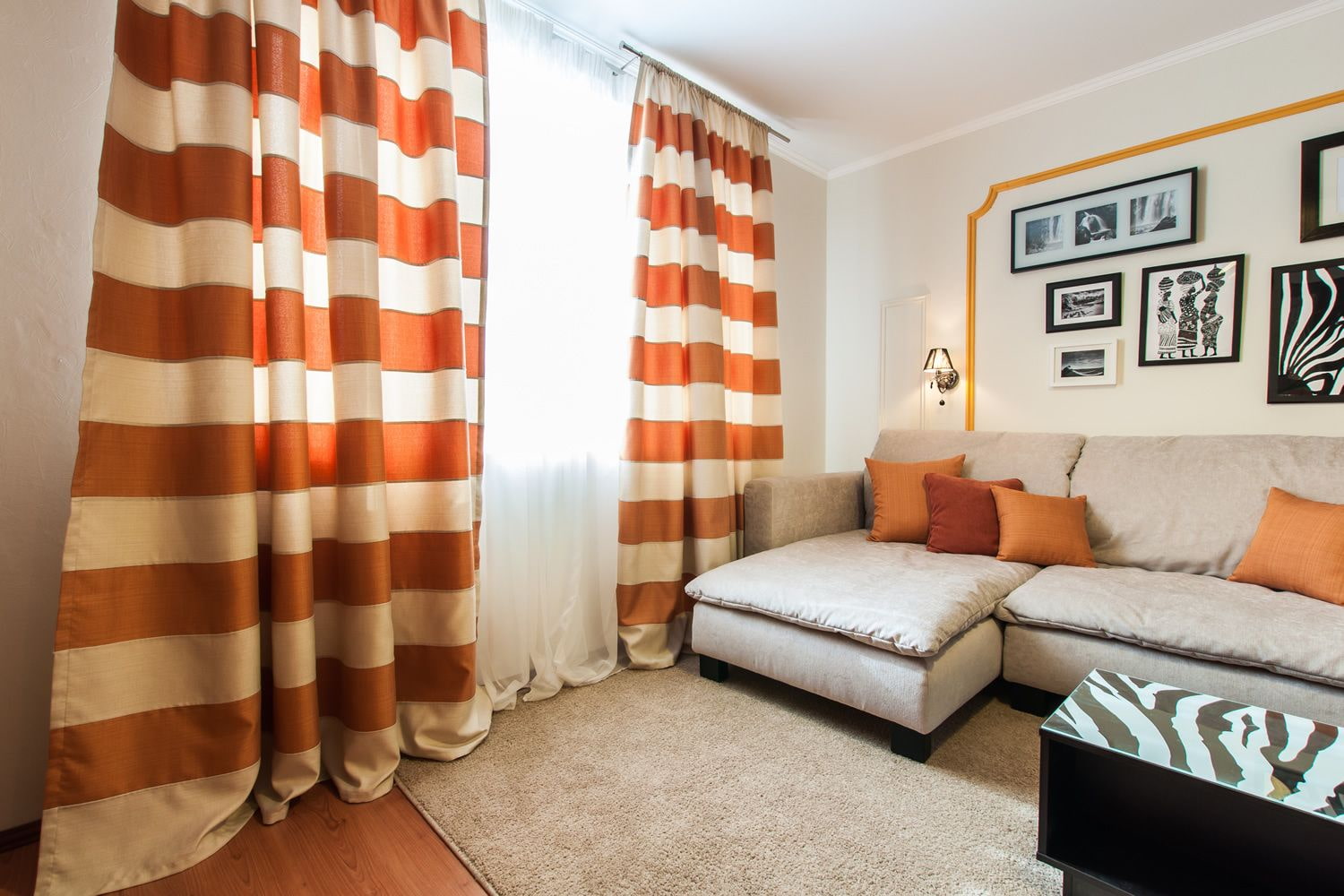 orange curtains photo ideas