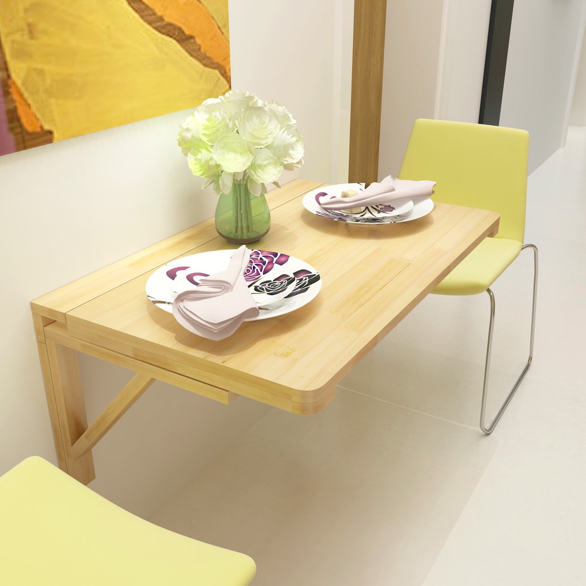 folding table with wall mounting design ideas