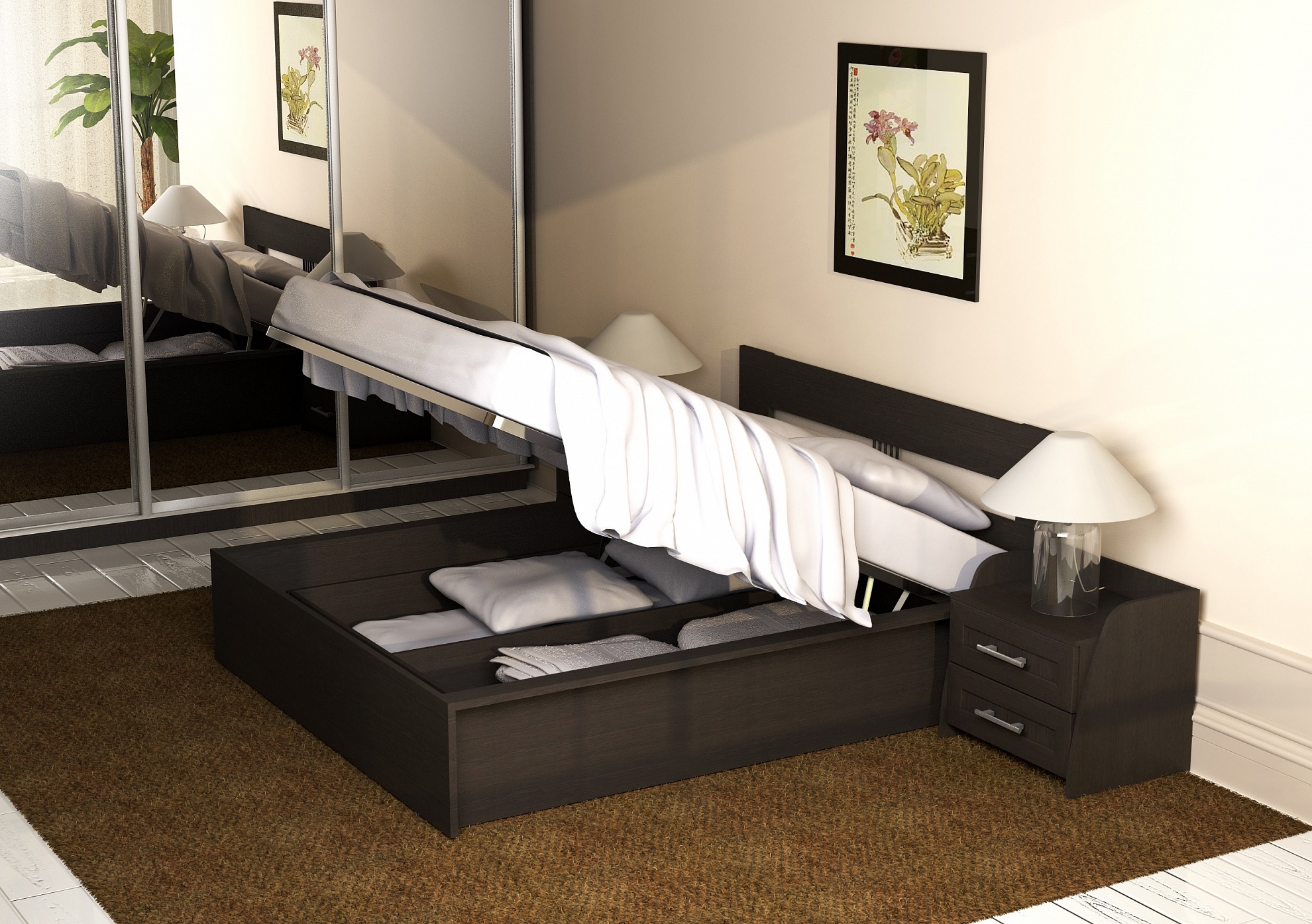 lifting beds with drawers