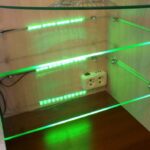 led strip in the closet green