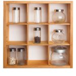 spice shelf with compartments