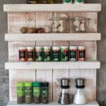 light wooden shelf for spices