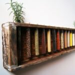 spice shelf with test tubes