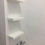 shelf in the bathroom