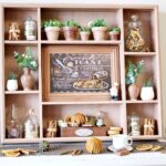 shelves in the kitchen square