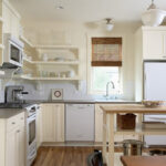 shelves in the kitchen