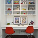 children's shelf above the table