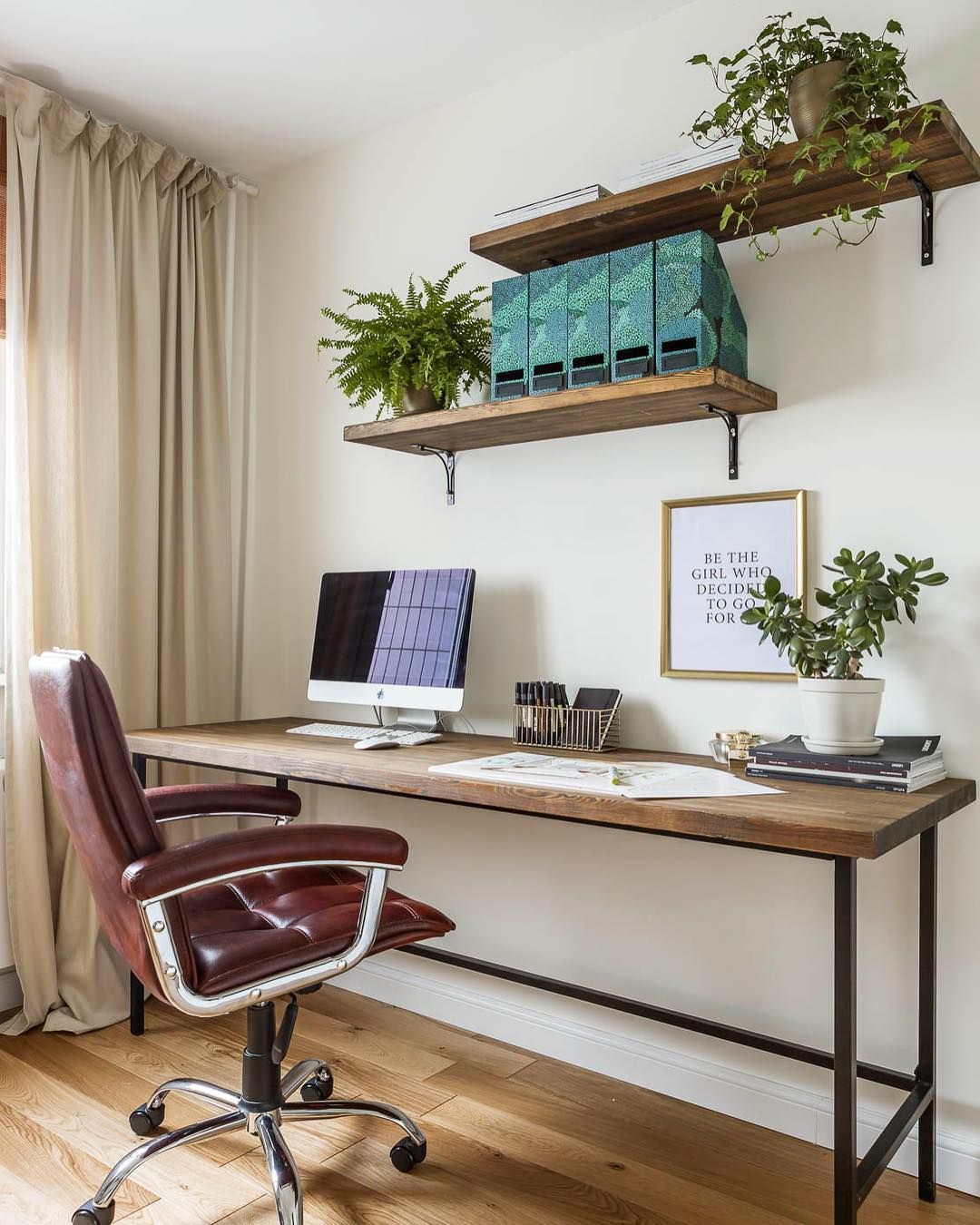 combined shelves above the table