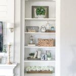 shelves in a niche photo decor