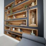 shelves in a niche interior ideas