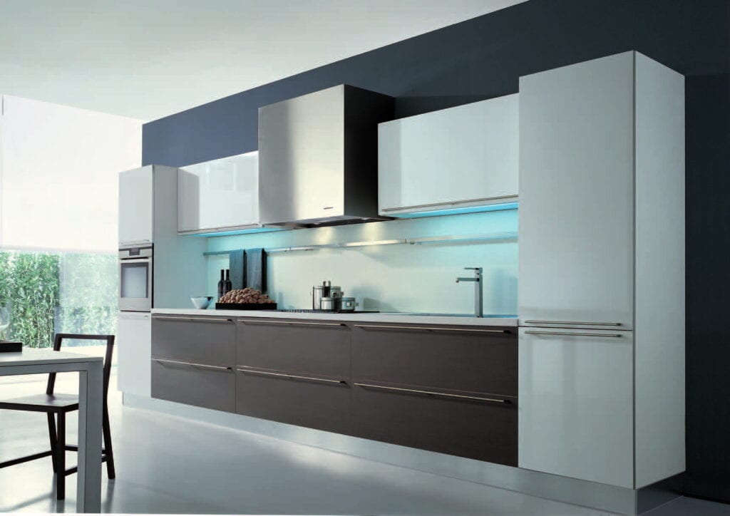 straight linear kitchens