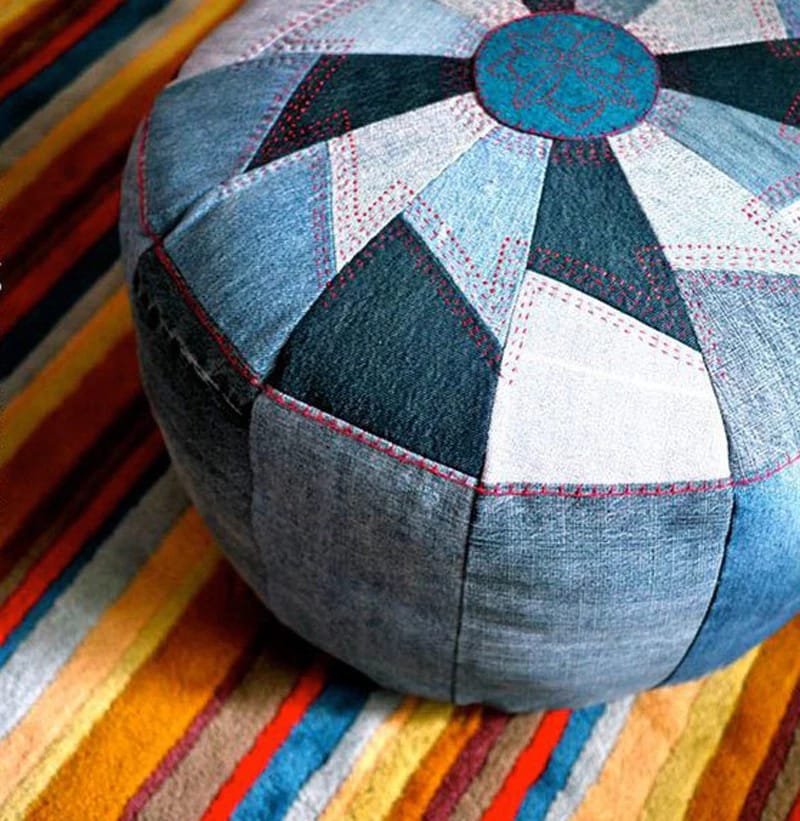 jeans pouf