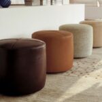 leather pouf