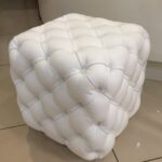 white pouf