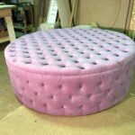 velvet pouf