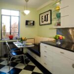 kitchen with pistachio walls