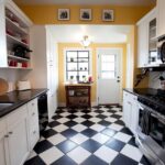 kitchen with checkered floor