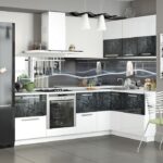 kitchen with black inserts