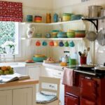 small red kitchen