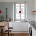 kitchen with a wooden bar