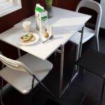 folding table in the kitchen