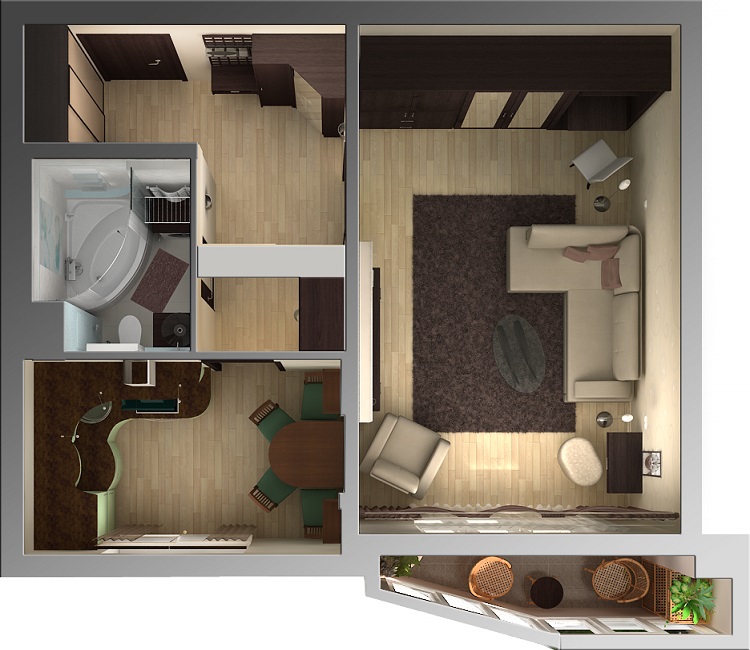 layout of small apartments