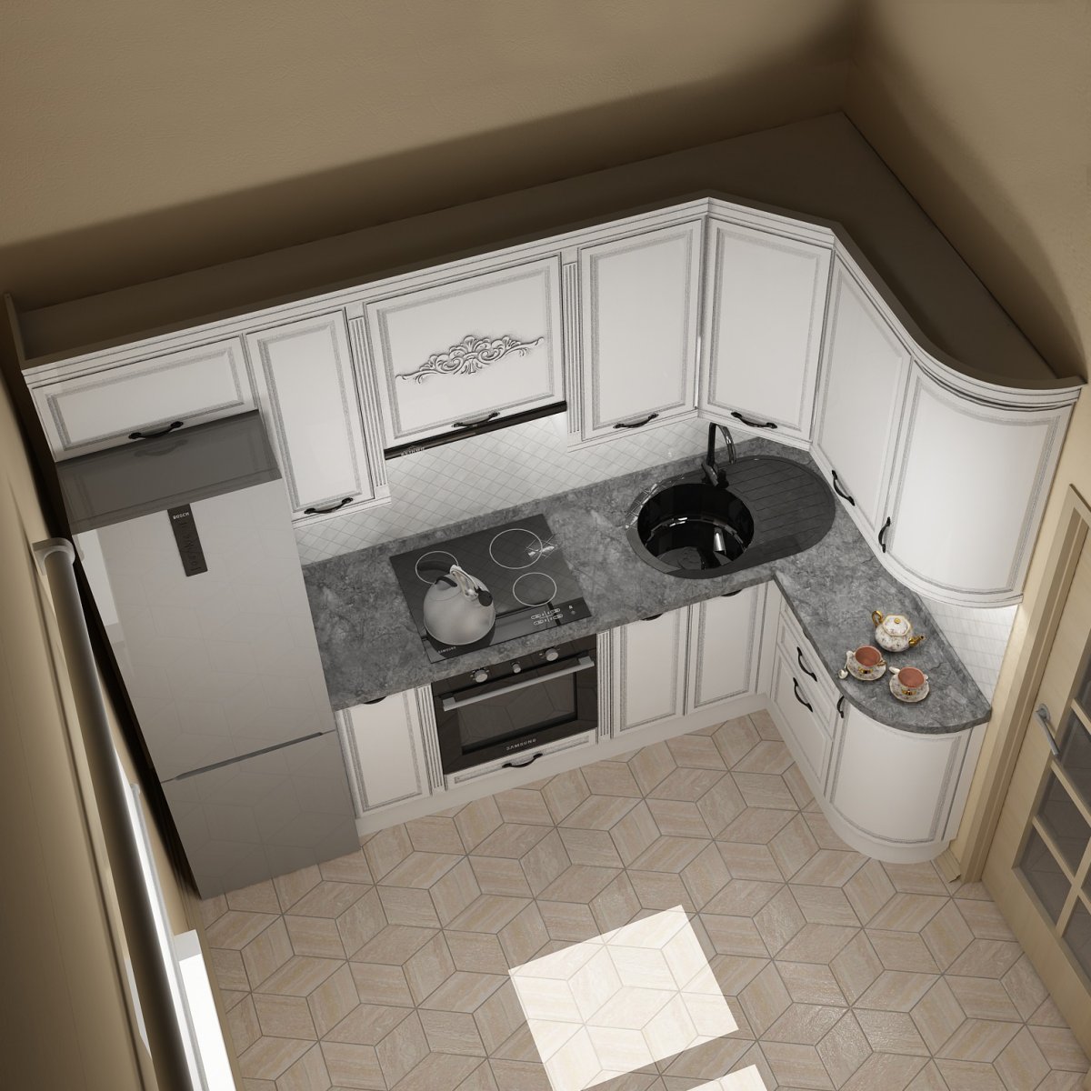 layout of a small kitchen