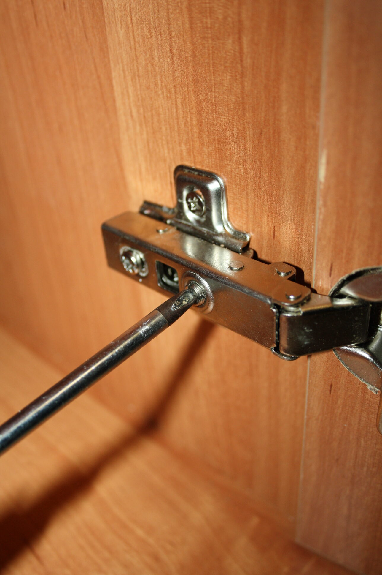 installation of door hinges