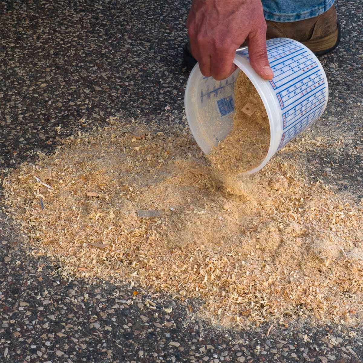 sawdust with epoxy resin