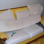 filling the sofa with foam rubber