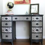 gray writing desk