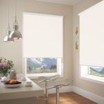 roller blinds white in the studio