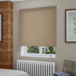 wide beige roller blinds