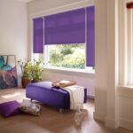 roller blinds purple in the living room