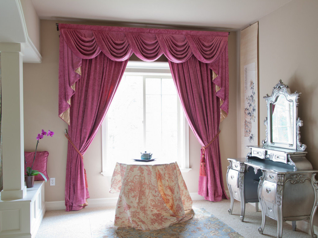 pink curtains decor ideas