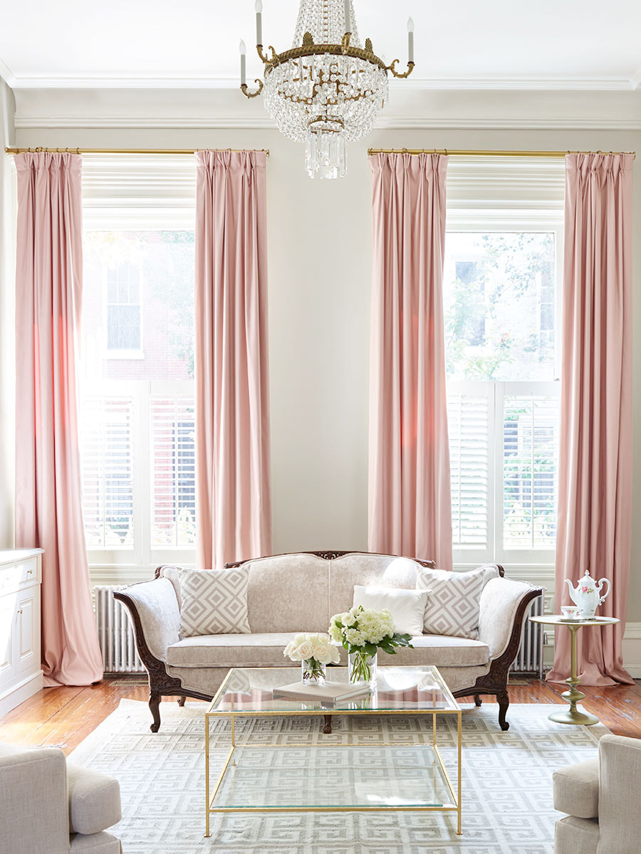 pink curtains design ideas