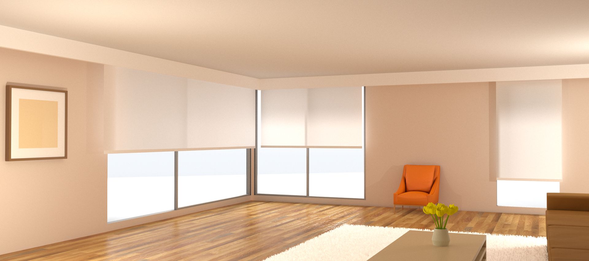 electric roller blinds light