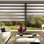 striped electric roller blinds