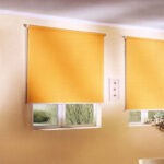 electric roller blinds yellow